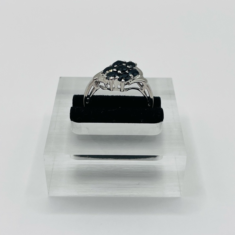 1.40 CT Natural Sapphire Sterling Silver Ring - Picture 3 of 6